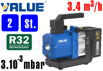 Bơm chân không pin Value VRP-2DELi