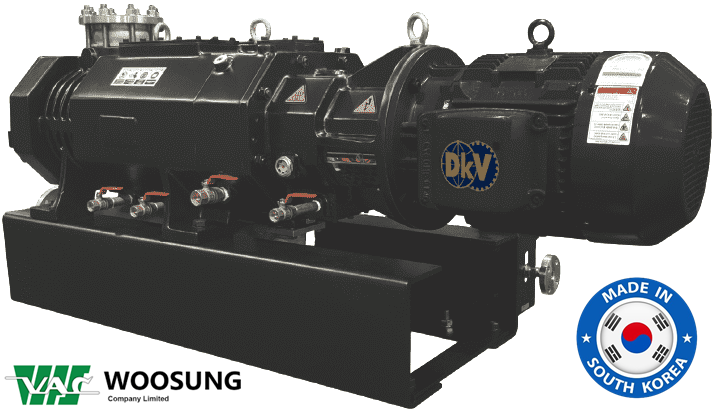 Bơm chân không khô trục vít Woosung MDP400B, Woosung dry screw vacuum pumps MDP400B
