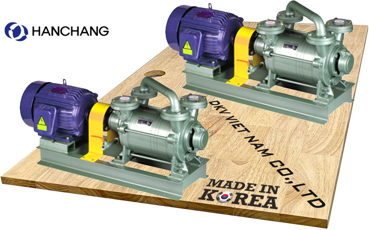 Bơm chân không vòng nước Hanchang HWVP-2-300, Hanchang liquid ring vacuum pump HWVP-2-300