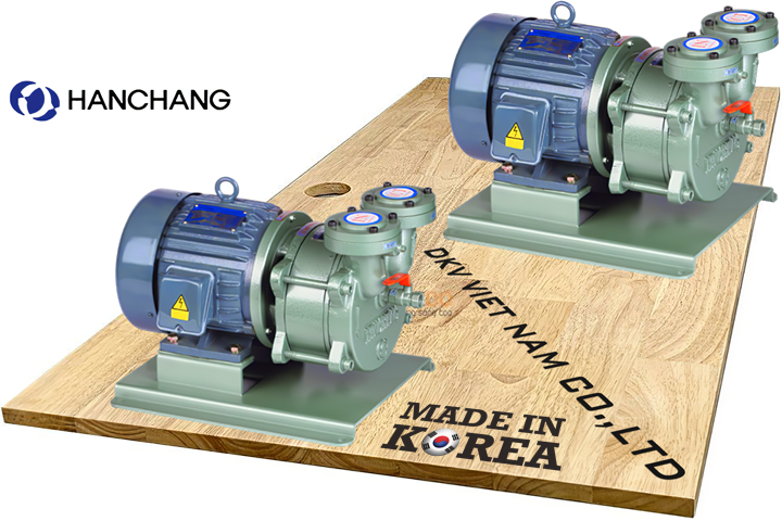 Bơm chân không vòng nước Hanchang HWVP-D-300, Hanchang liquid ring vacuum pump HWVP-D-300