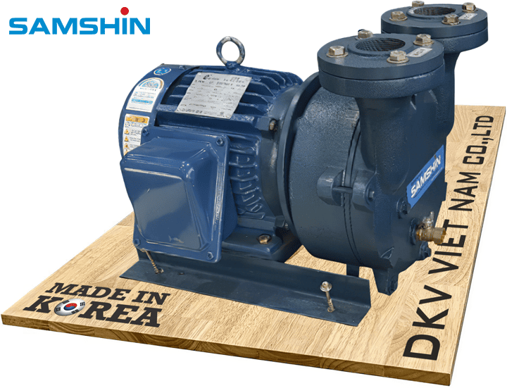 Bơm chân không vòng nước Samshin SWM-7.5(4P), Samshin liquid ring vacuum pump SWM-7.5(4P)
