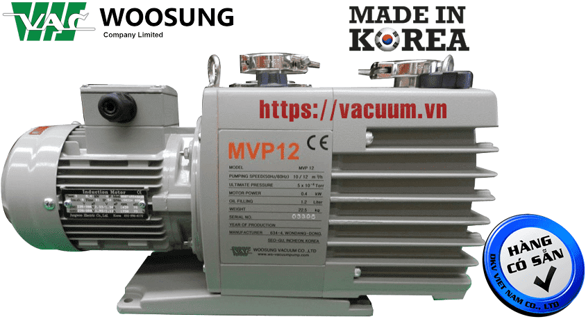 bom chan khong woosung mvp12, woosung oil lubricated rotary vane vacuum pumps mvp12